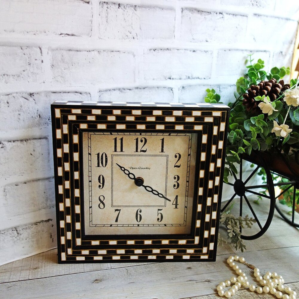 Checked Mantle Clock Mackenzie Inspired Table Clock Buffalo Check Wall Clock